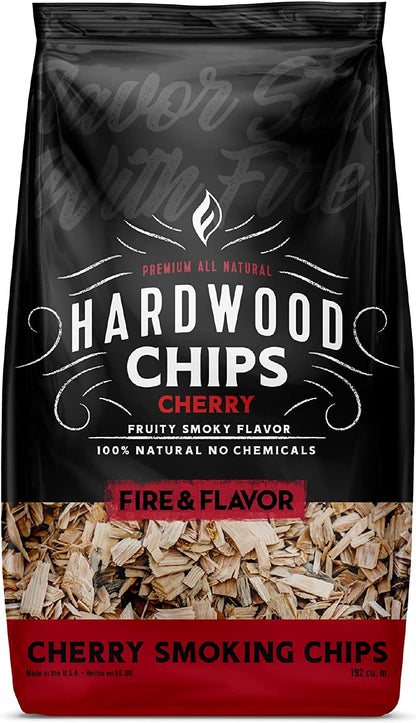 Premium All Natural Wood Chips for Smoker - Wood Chips for Smoking - Smoker Wood Chips - Smoker Accessories Gifts for Men and Women - Cherry - 2Lbs